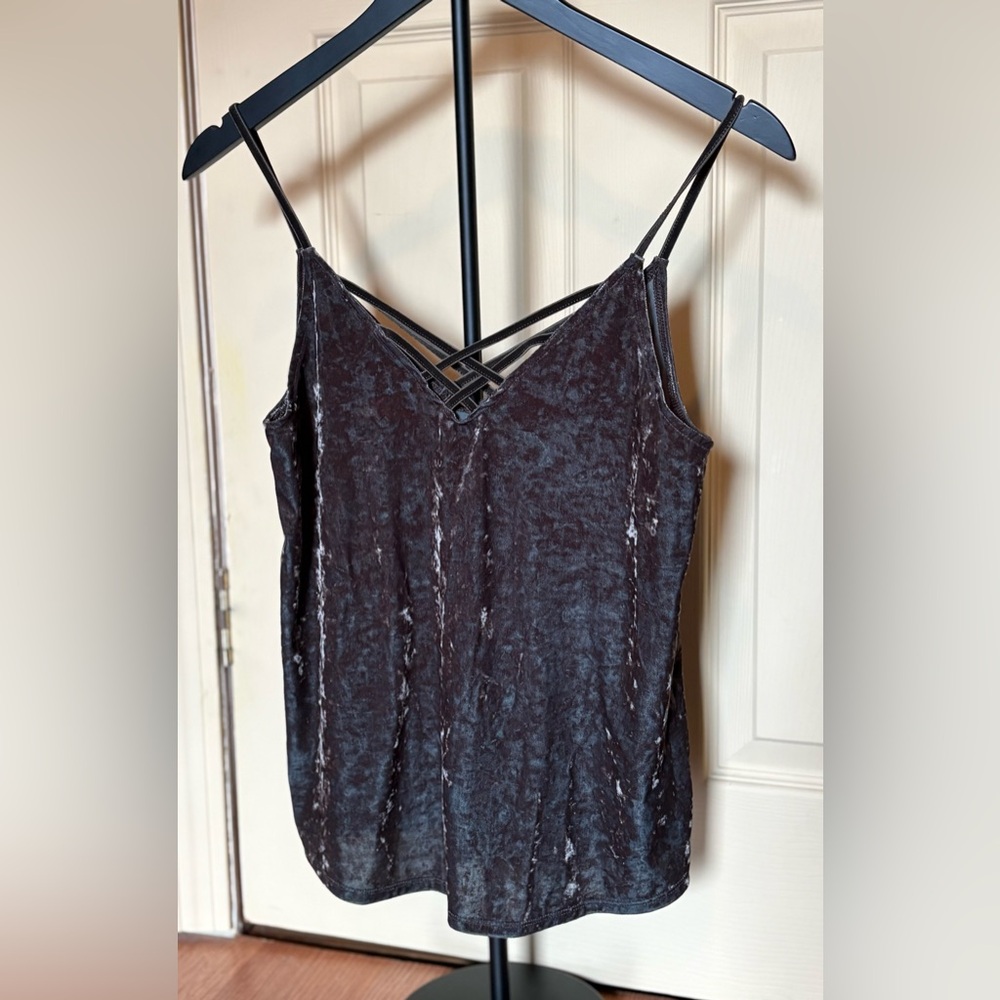 American Eagle Outfitters Olive Green Velvet Camisole